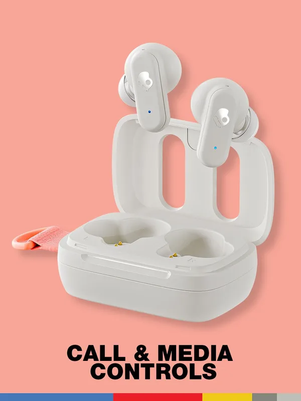 Skullcandy Dime 3 in-Ear Wireless Earbuds, Multipoint Pairing, 20 Hr Battery, Microphone