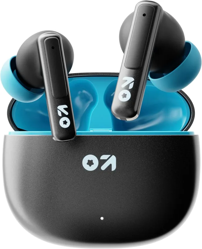 GOBOULT W60 with 60H Playtime, Zen Quad Mic ENC, 50ms Xtreme Low Latency, Made in India, Type-C Fast Charging, 13mm Driver, IPX5 Combat Gaming Mode,TWS Ear Buds Wireless (Black)
