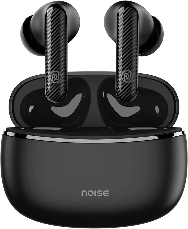 Noise Aura Buds in Ear Truly Wireless Earbuds with 60H of Playtime, Quad Mic with ENC, Dual Device Pairing, Instacharge(10 Min=150 Min),12Mm Polymer Composite Driver,BT V5.3(Aura Black)