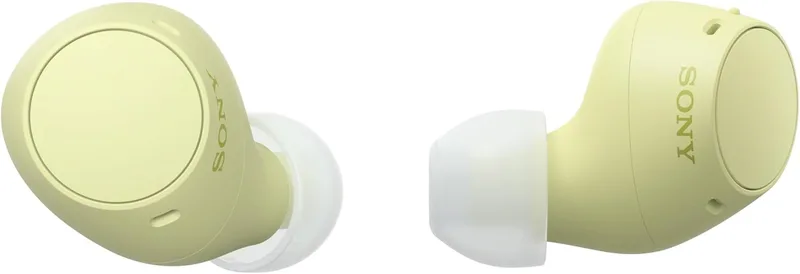 Sony WF-C510 Wireless Bluetooth Earbuds with Mic, TWS, in Ear, Ambient Sound Mode, Small and Comfortable, IPX4, Quick Charge, Multipoint Connectivity, Customized EQ, Up to 22 Hours Battery- Yellow