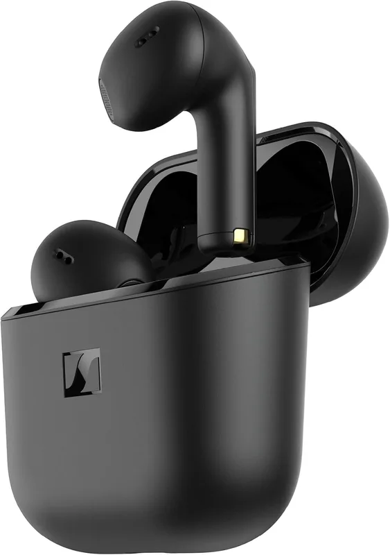 Sennheiser ACCENTUM Open True Wireless Earbuds-Smart Touch Controls, Lightweight & Breathable Design, Upto 28H Battery, Quick Charging, IPX4 Splash Resistance-Black