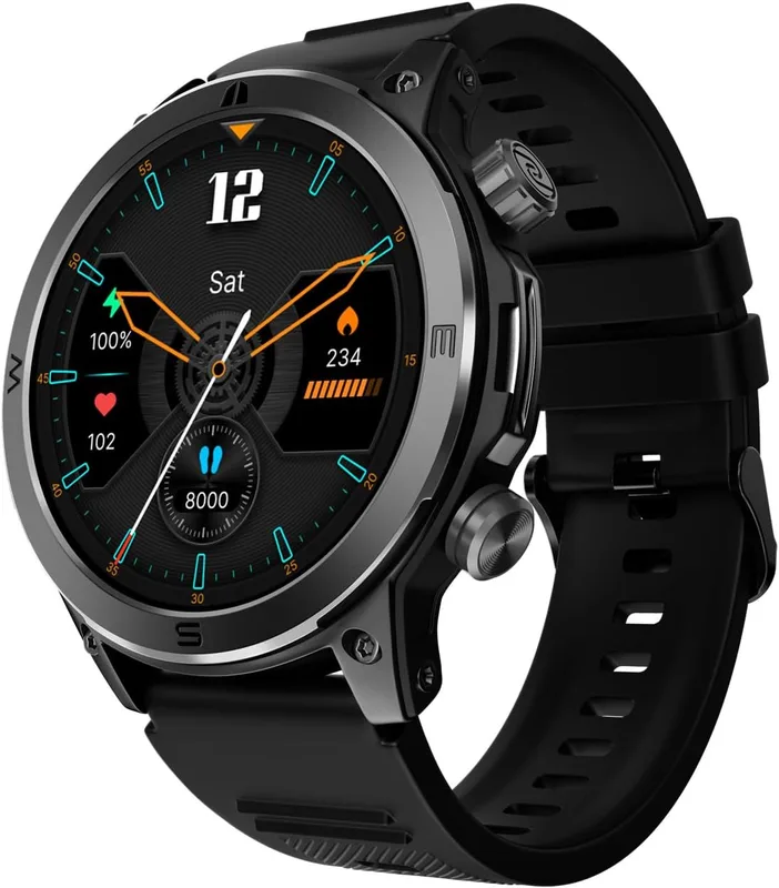 Noise Endeavour (Smartchoice) Rugged Design 1.46" AMOLED Display Smart Watch, BT Calling, SoS Feature, Rapid Health & 100+ Sports Modes- (Black)