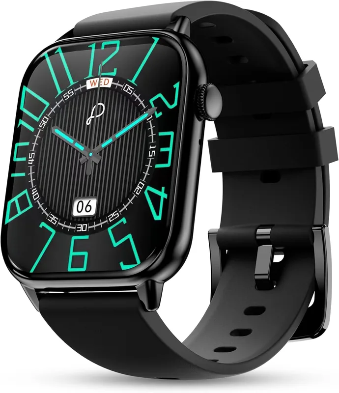 Pebble Newly Launched Cosmos Ultra 2.0 Smartwatch for Men & Women 1.91” Infinite Display, Bluetooth Calling, Sleek Ultra-Thin Design Fitness & Sleep Monitor Works with Android & iOS - Obsidian Black
