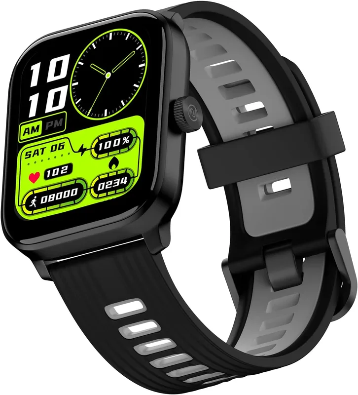 Noise Pro 4 GPS Smart Watch with GPS Built-in, Advanced Bluetooth Calling tech,1.85" Display, 600Nits, Functional Crown, Upto 7 Days Battery, Step & Sleep Tracker, 150+ Watch Face (Shadow Black)