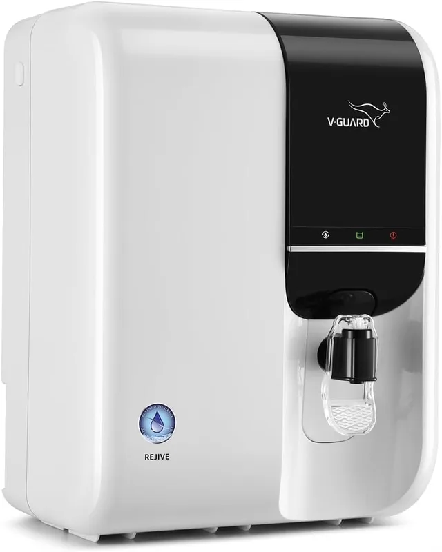 V-Guard Rejive RO UF Water Purifier with Mineral 7 Stage Purification, Free Service Benefits Worth Rs. 2,450, Suitable for water with TDS up to 2000 ppm 6.5 Litre White