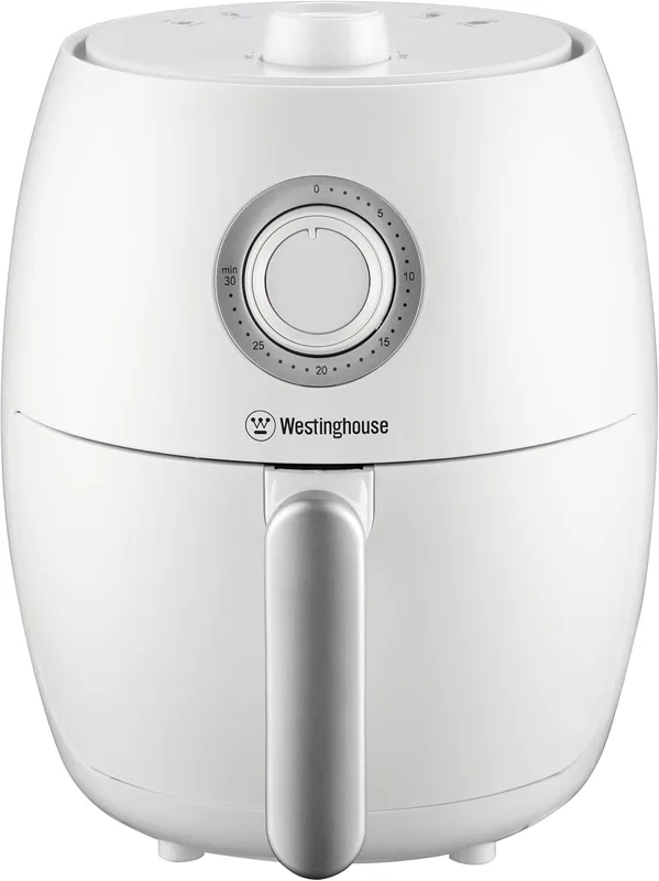 Westinghouse Simple Life 1000W 2.0L Air Fryer WKAFSL200 | 80-200° Temp Control, 0-30 min Timer, Insulated Handle | Compact, Non-Stick Easy Clean, Anti-Slip Feet | 2 Yr Warranty (WKAFSL200), 2 L, White