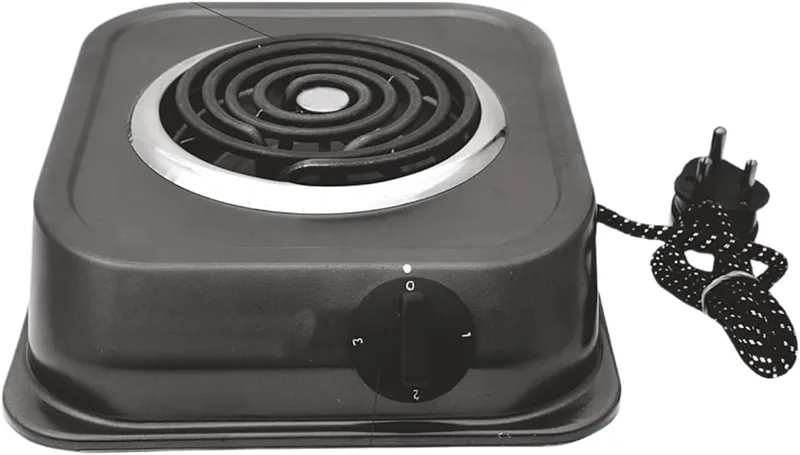 Drumstone (10 Years Assured Warranty) 2000W Electric Hot Plate Single Burner Portable Cooktop Fast Heating with Adjustable Temperature Spiral Coil Element Non-Slip Base Stove for Home Kitchen Use