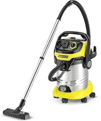 Karcher WD 6 P Premium Wet and Dry Multi-purpose Vacuum Cleaner (Yellow and Black, 1.348-270.0) Wet & Dry Vacuum Cleaner with Anti-Bacterial Cleaning, Reusable Dust Bag