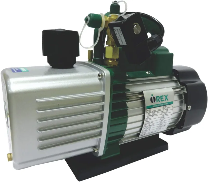 i-Rex RX-6D Double Stage Vacuum Pump with a capacity of 12 CFM (1HP) AC Refrigerant Air Vacuum Pump/Wine Degassing/Medical Food Processing Air Conditioning Vacuum Pump (15.2 kg)