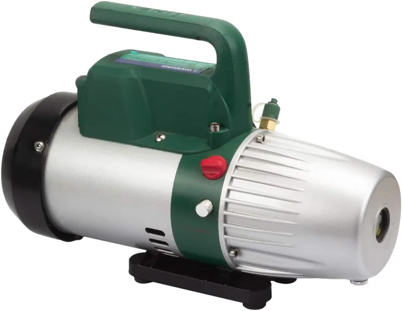 i-Rex RX-1D Double Stage Vacuum Pump with a capacity of 2.8 CFM, AC Refrigerant Air Vacuum Pump/Wine Degassing/Medical Food Processing Air Conditioning Vacuum Pump (10.2 kg)