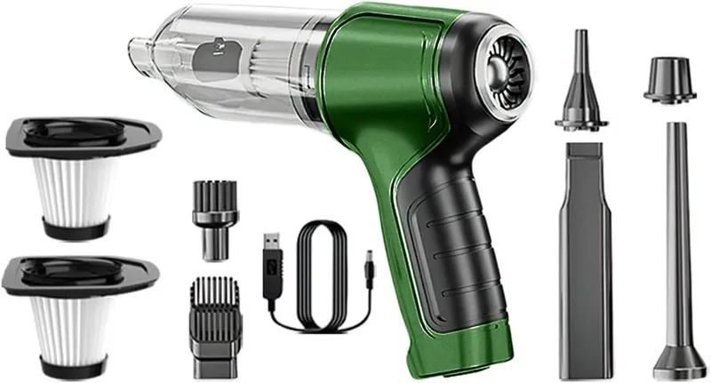 Hand Vacuum Home Appliance Mini Car Vacuum Cleaner for Office Auto Sofa Green
