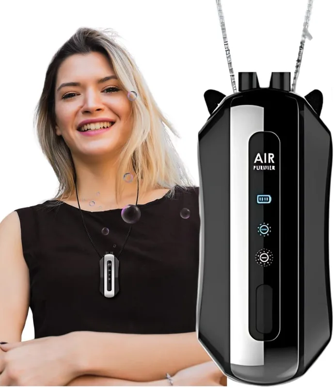 Wearable Air Purifier | Filterless Technology | 99.99 Percent Pollutant Removal | 60 Hours Runtime | Ultra Silent | Button Control | Travel Friendly | Ideal for Indian Air Conditions