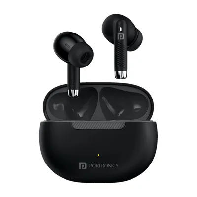 Portronics Harmonics Twins 32 in-Ear TWS Earbuds,HD Mic,30 Hours Playtime,Touch Control Bluetooth