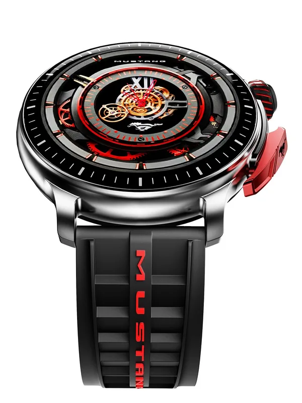 GOBOULT Mustang Racer 1.43" AMOLED Display with Premium Metallic Crown Smartwatch