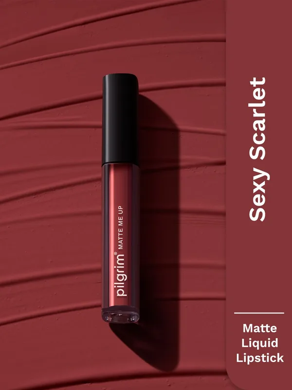 Pilgrim Matte Me Up Liquid Long-Lasting & Non-Drying Liquid Lipstick 3ml - Sexy Scarlet 26