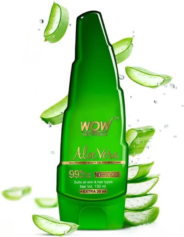 WOW Skin Science 99% Pure Aloe Vera Gel for Face, Skin & Hair - 150ml | Ultimate Gel For Glowing Skin | For Both Men and Women