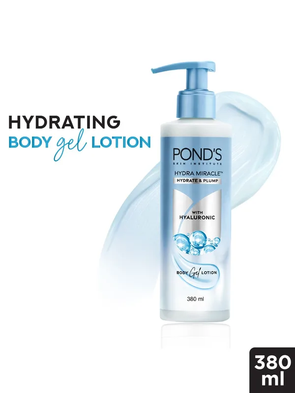 Ponds Hydra Miracle Hydrate & Plump Body Gel Lotion With Hyaluronic Acid - 380ml