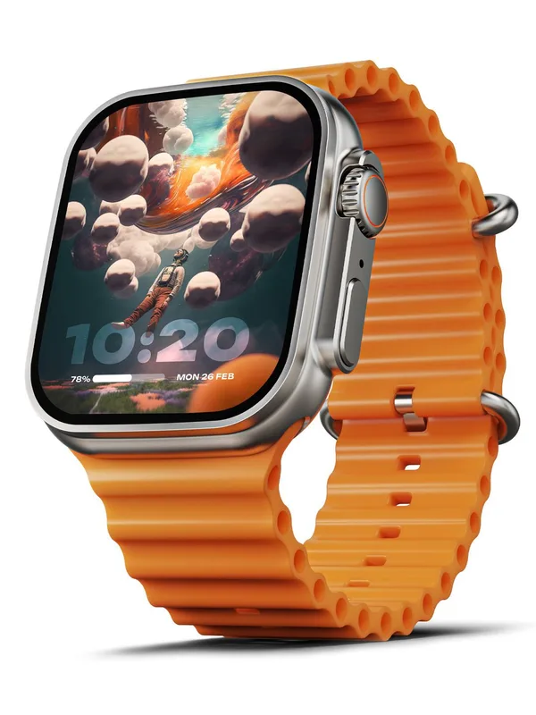 GOBOULT Crown 1.95'' Screen, Working Crown, Zinc Alloy Frame Smartwatch