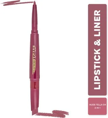 Typsy Beauty Twist & Pout Lipstick & Lip Liner |Nude -Tella|Made In Korea | 0.75 + 0.16g