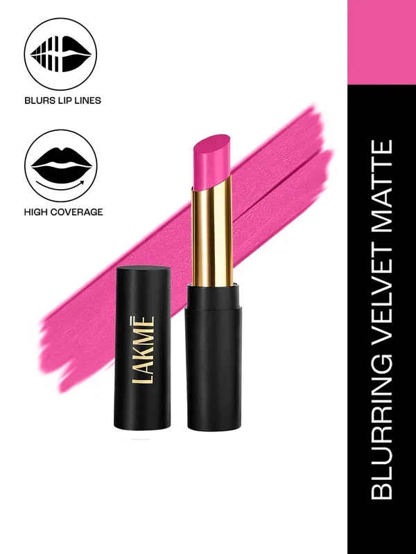 Lakme Absolute Beyond Velvet Matte Bullet Lipstick With Argan Oil 3.4g - 203 Fuchsia Fun