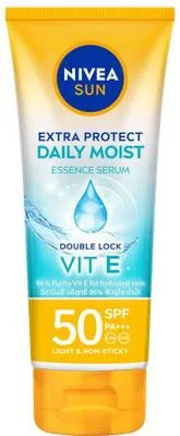 NIVEA Sunscreen - SPF 50 PA+++ Extra Protect Daily Moist Essence Serum Double Lock Vit E Spf50