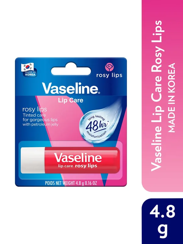 Vaseline Lip Care Tinted Lip Balm Stick for 48Hr Moisturization 4.8 g - Rosy Lips