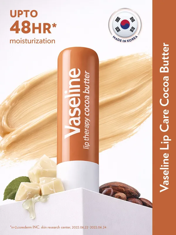 Vaseline Lip Care Lip Balm Stick for 48Hr Moisturization 4.8 g - Cocoa Butter