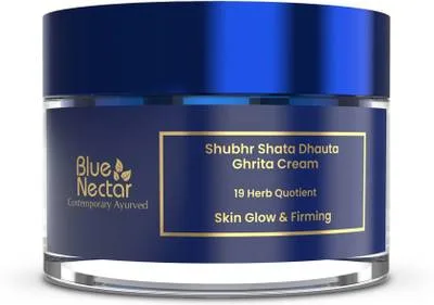Blue Nectar Shata Dhauta Ghrita Natural Face Cream for Women for Skin Firming & Glowing Skin