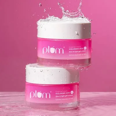 Plum 1% Hyaluronic Acid Light Gel Moisturizer | Oil-free, lasting hydration (50g x 2)