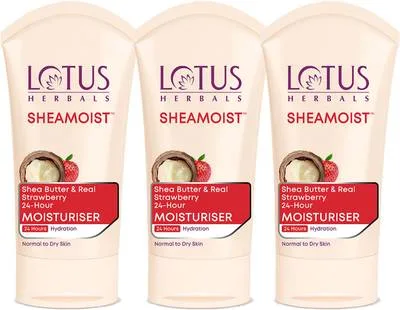 LOTUS HERBALS Pack of 3 Sheamoist 24 Hour Moisturisers