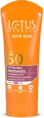 LOTUS HERBALS Sunscreen - SPF 50 PA+++ Safe Sun UV Screen MatteGEL Sunscreen SPF 50 PA+++