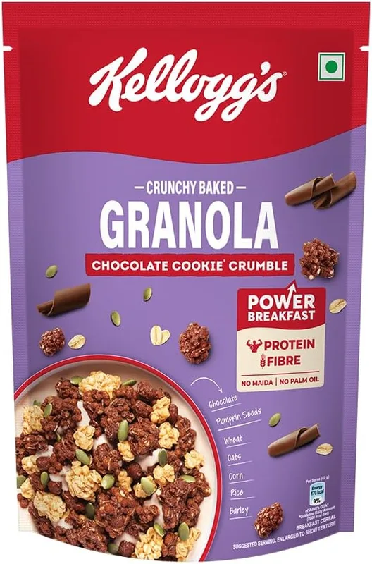 Kellogg's Crunchy Granola Chocolate & Almond |Muesli |Power Breakfast | 400g