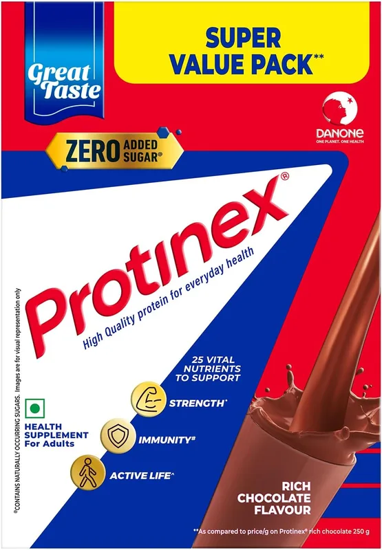 Protinex Rich Chocolate, 1 Kg | Get 40% daily protein requirement for strong muscles when prepared with 200ml milk | High Protein | Zero Added Sugar | Nutritional Drink for Men and Women
