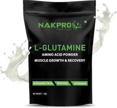 Nakpro Micronized L-Glutamine Powder For Muscle Growth and Recovery Glutamine