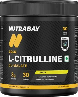 Nutrabay Gold Citrulline Malate 2:1 Supplement Powder. Boosts Nitric Oxide, Amino Acid, Pre Workout