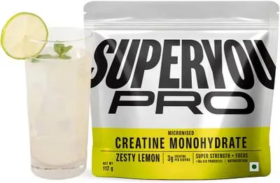 SUPERYOU Pro Creatine Monohydrate|33 Servings| Boosts Muscle Strength & Brain Focus Creatine