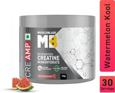 MUSCLEBLAZE Micronised Creatine Monohydrate CreAMP Powder, Trustified Certified Creatine