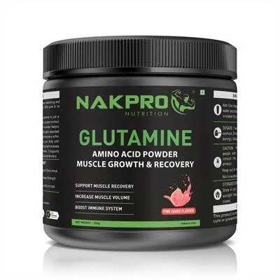 Nakpro Glutamine Supplement Powder JAR | Muscle Growth & Recovery Glutamine