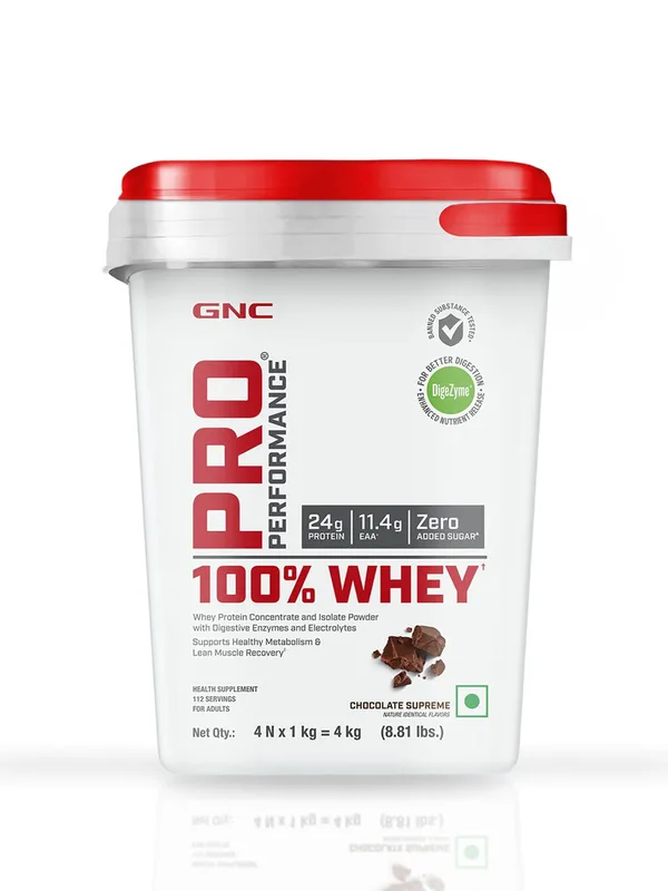 GNC Pro Performance 100% Whey Protein Powder- Chocolate Supreme-4kg
