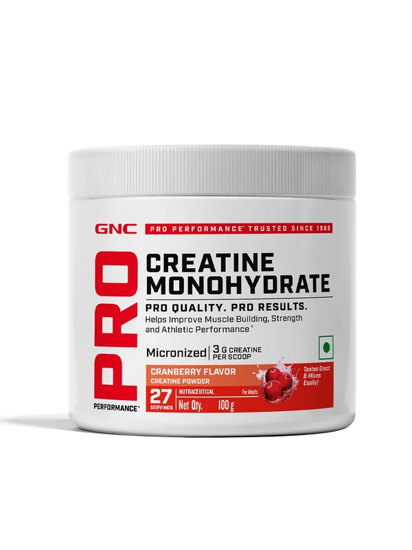 GNC Pro Performance Pure Micronized Creatine Monohydrate, Cranberry 100gm