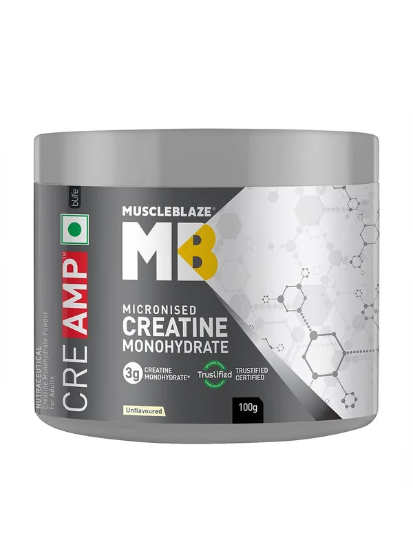 MuscleBlaze Creatine Monohydrate 3g Powder To Increase Strength & Power - 100g