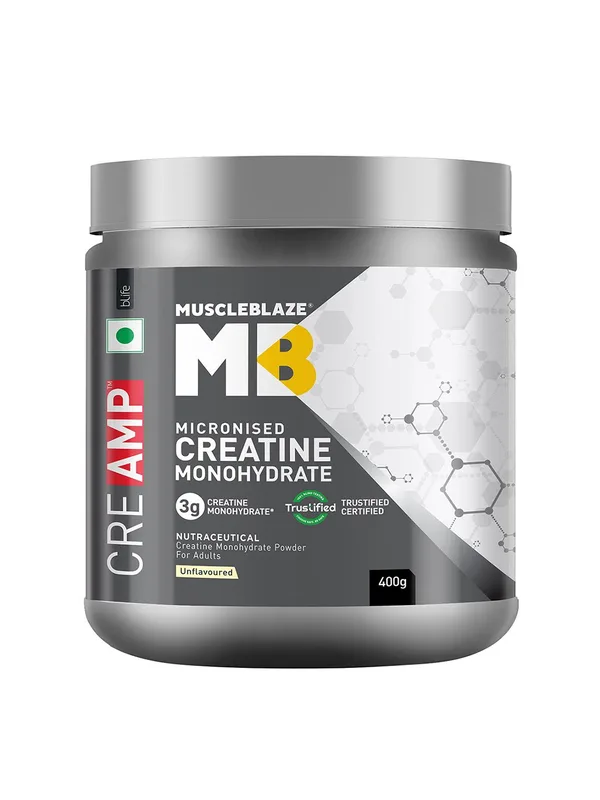 MuscleBlaze Creatine Monohydrate 3g Powder To Increase Strength & Power - 400g