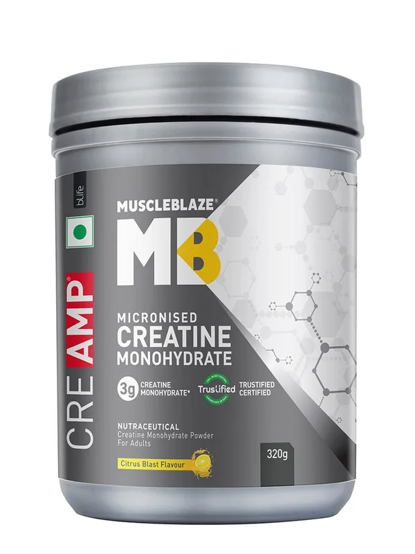 MuscleBlaze Creatine Monohydrate CreAMP -Citrus Blast -320g