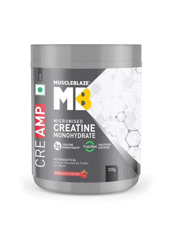 MuscleBlaze Micronised Creatine Monohydrate CreAMP- Watermelon Kool Aid- 320g