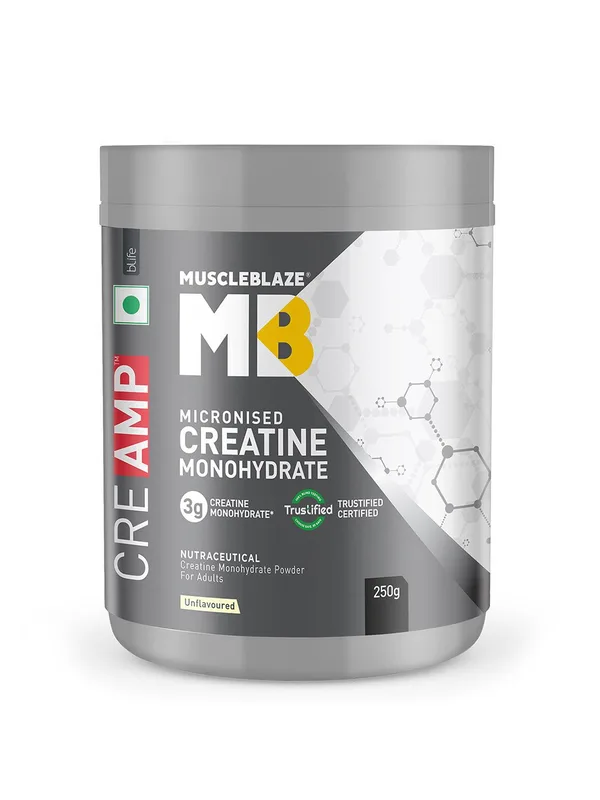 MuscleBlaze Creatine Monohydrate Unflavored Powder -250gms