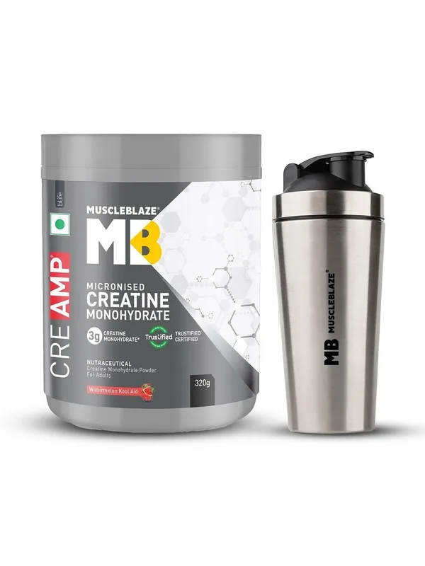 MuscleBlaze CreAMP Creatine Monohydrate Watermelo With Shaker-320g