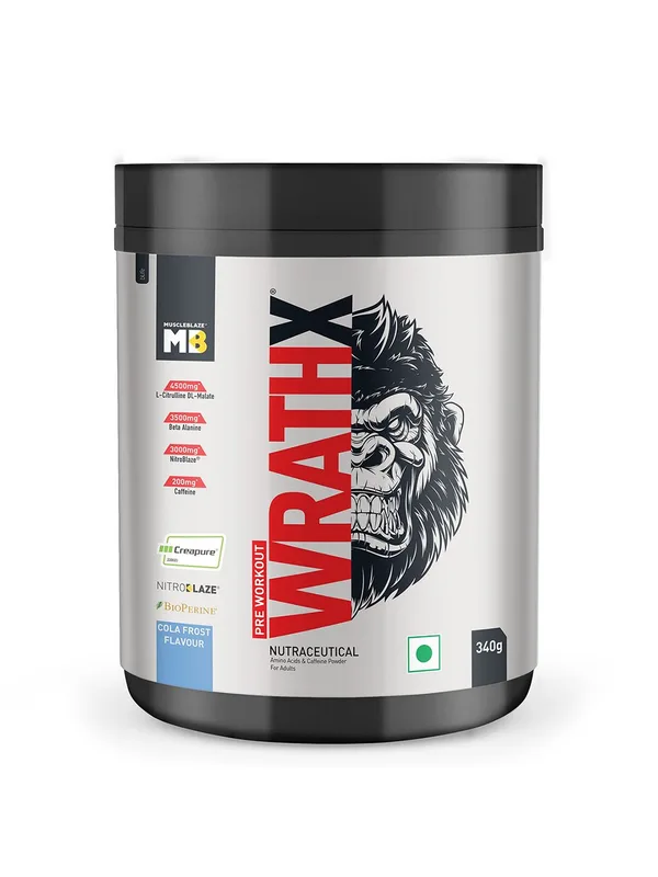 MuscleBlaze Pre Workout WrathX, Voodoo-330 gms