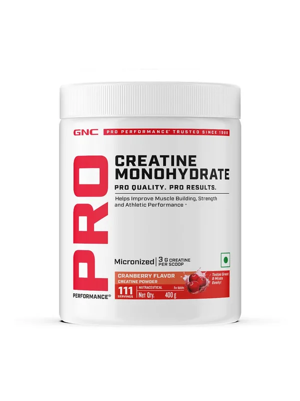 GNC Pro Performance Pure Micronized Creatine Monohydrate Cranberry 400 gm