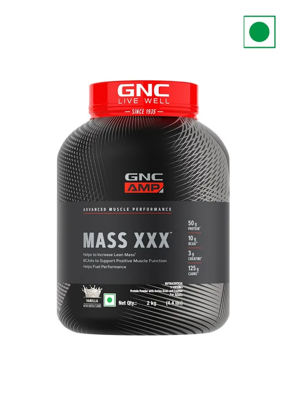 GNC AMP Mass XXX Gainer Powder - Vanilla - 2Kg