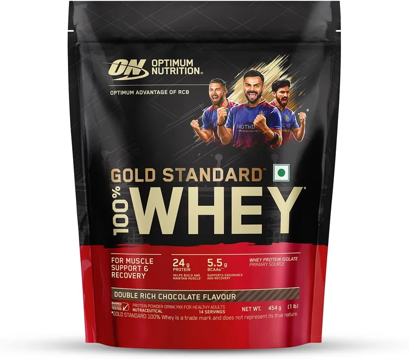 Optimum Nutrition (ON) Gold Standard 100% Whey Protein Powder - 1 lb (Double Rich Chocolate), Primary Source Isolate